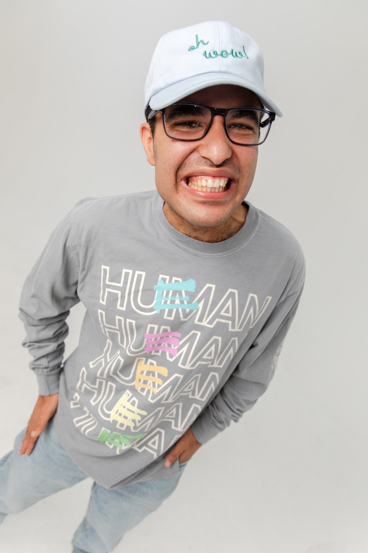 “HuEman” Unisex Long Sleeve Tee – Granite