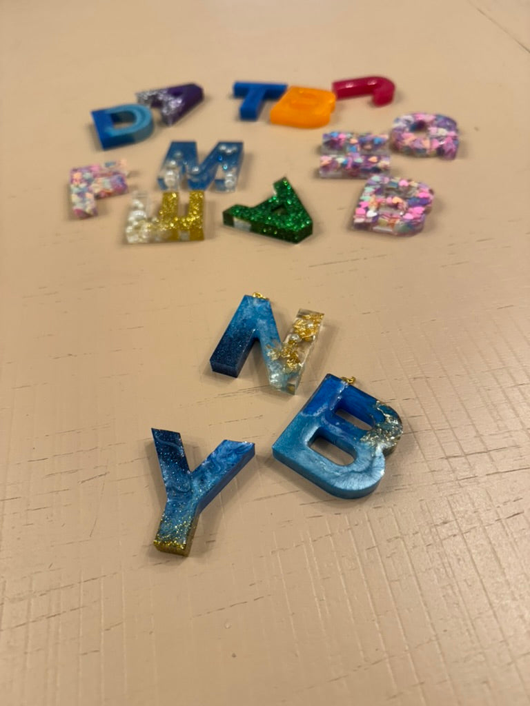 Resin Letter Charms
