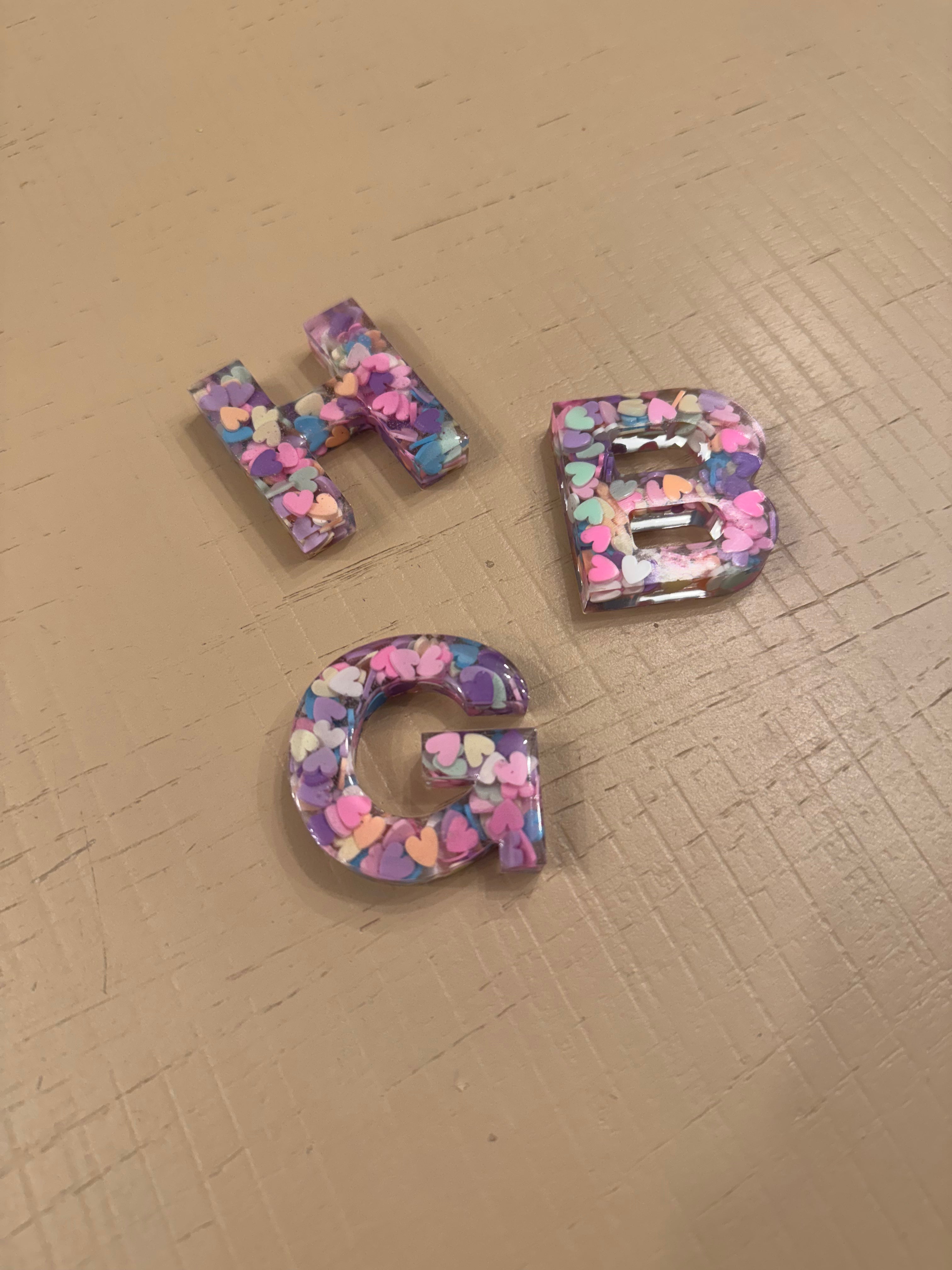 Resin Letter Charms