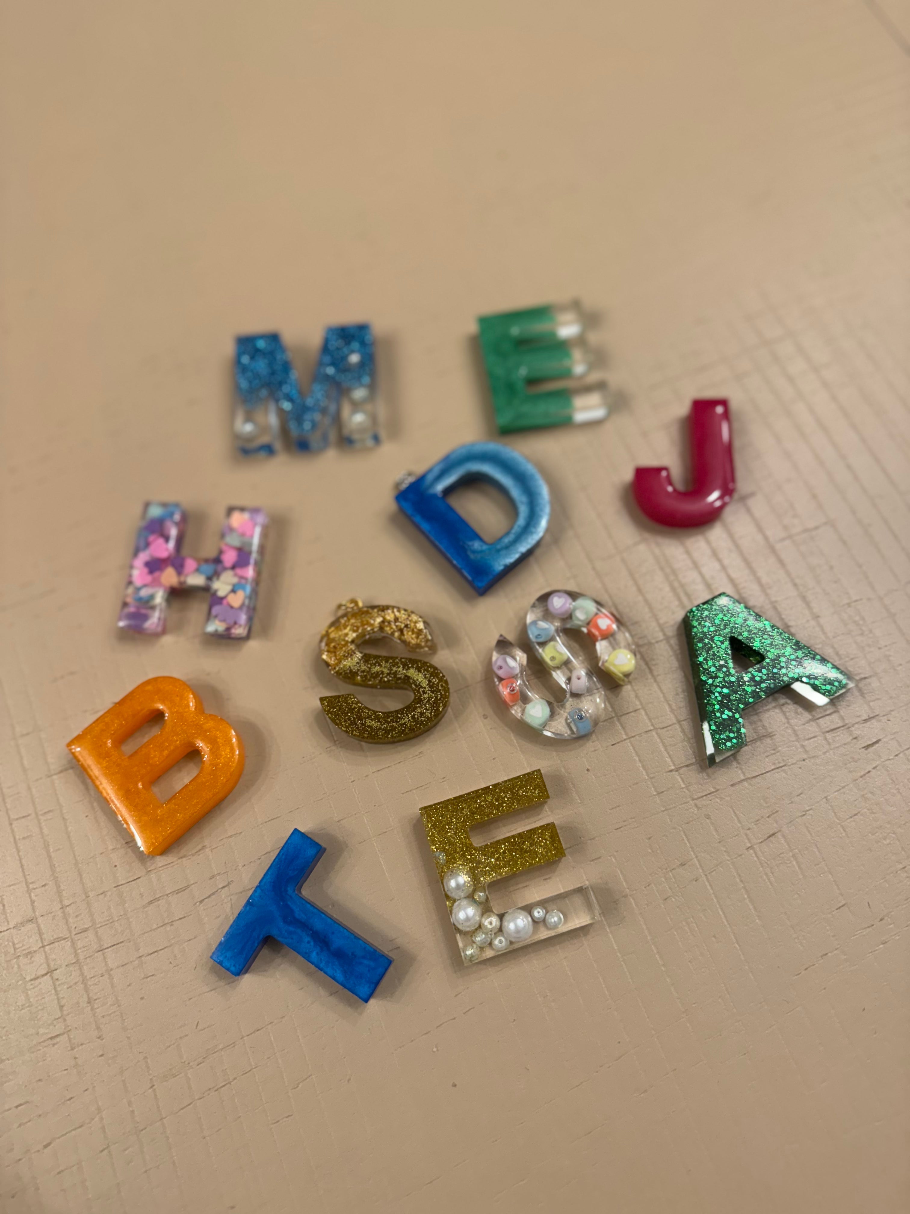 Resin Letter Charms