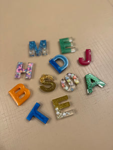 Resin Letter Charms