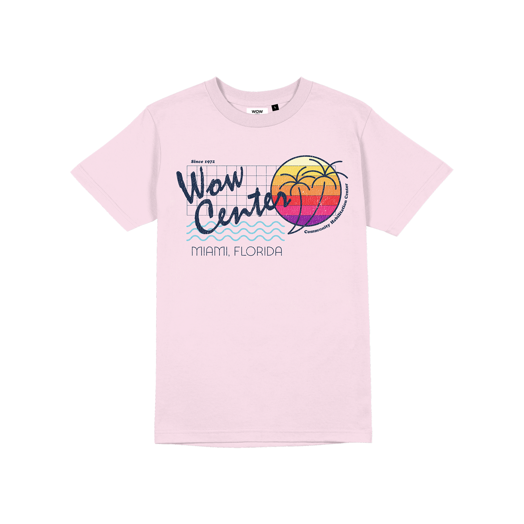 WOW Center  Retro Miami Short-Sleeve Tee